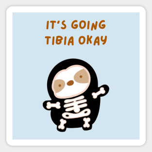 It’s Going to Be Okay Halloween Skeleton Sloth Magnet